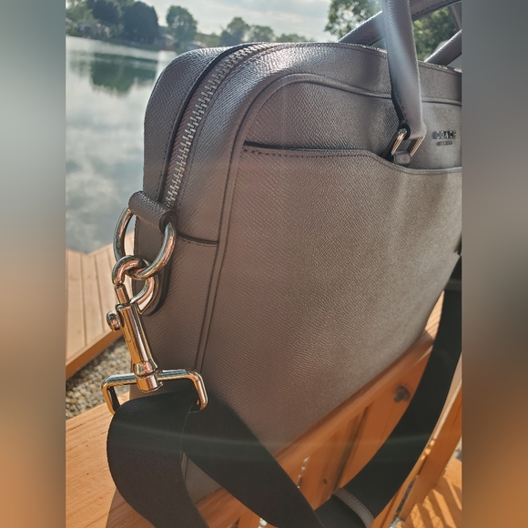 COACH BECKETT SLIM BRIEF LAPTOP CROSSGRAIN BAG - Picture 10 of 13